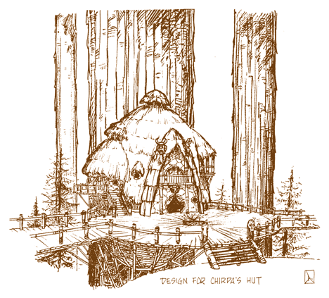 Art - Ewoks - Chirpa's Hut