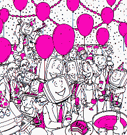 Cartoon - NEC Point Party