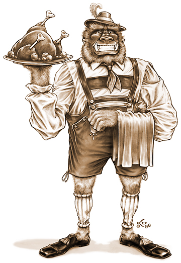Humorous Monochrome Illustration