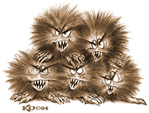Humorous Monochrome Illustration