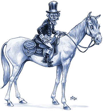 Humorous Monochrome Illustration