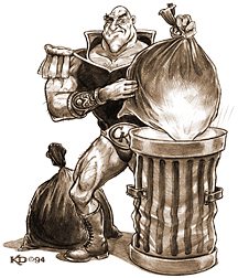 Humorous Monochrome Illustration