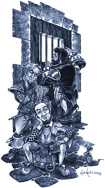 Humorous Monochrome Illustration