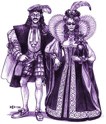 Humorous Monochrome Illustration