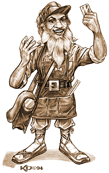 Humorous Monochrome Illustration