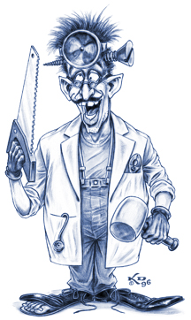 Humorous Monochrome Illustration