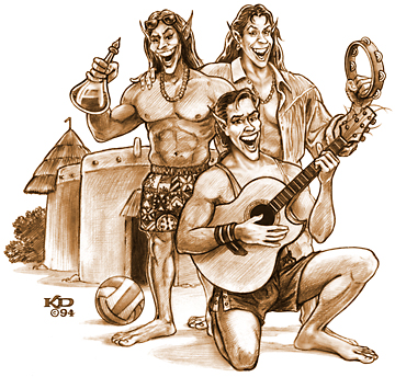 Humorous Monochrome Illustration