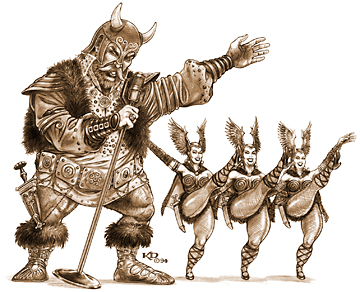 Humorous Monochrome Illustration