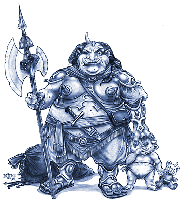 Humorous Monochrome Illustration