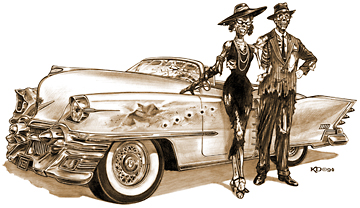 Humorous Monochrome Illustration