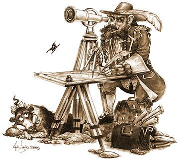 Humorous Monochrome Illustration