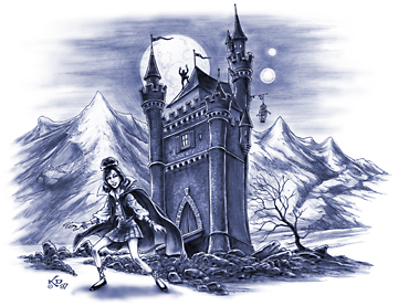 Humorous Monochrome Illustration
