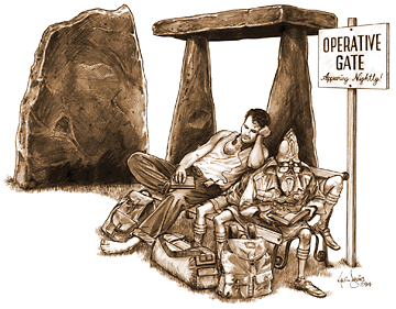 Humorous Monochrome Illustration