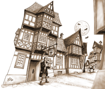 Humorous Monochrome Illustration